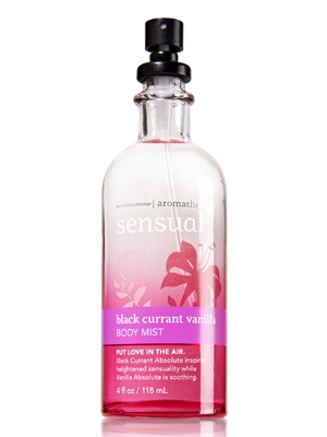 Black Currant Vanilla Bath and Body Works for women