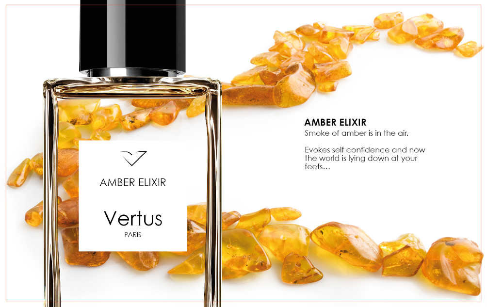 Amber Elixir Vertus perfume a new fragrance for women and men 2015