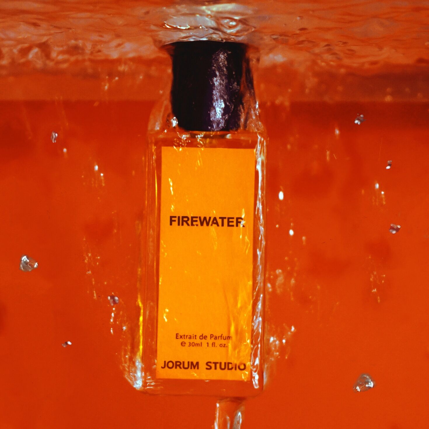 Firewater by Jorum Studio set in orange colours that look like water
