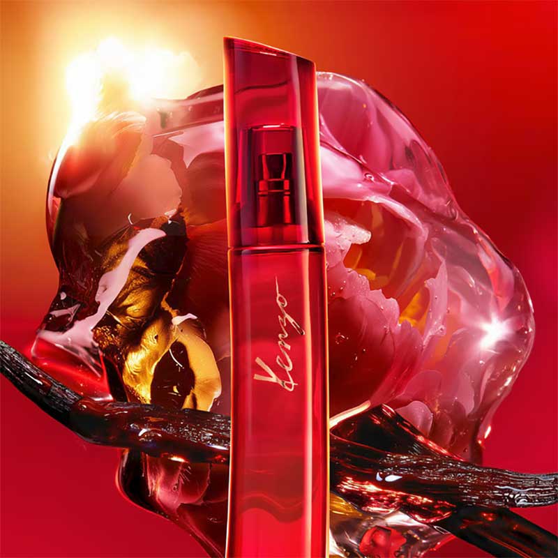 KenzoのFlower Le Rougeの広告画像