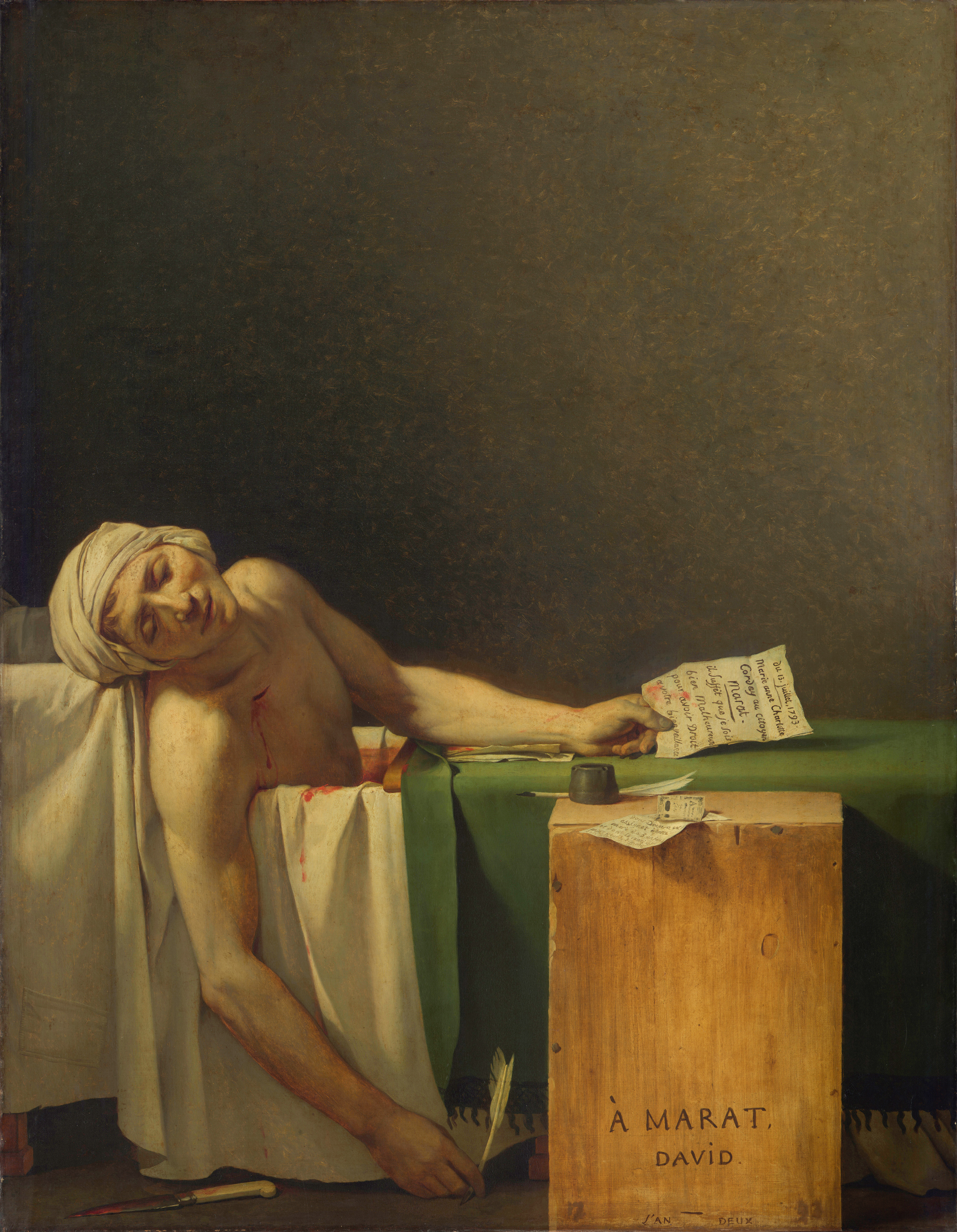 Death of Marat, Jacques Louis David