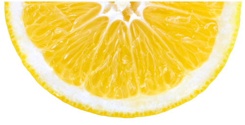 citron fruit cut in half