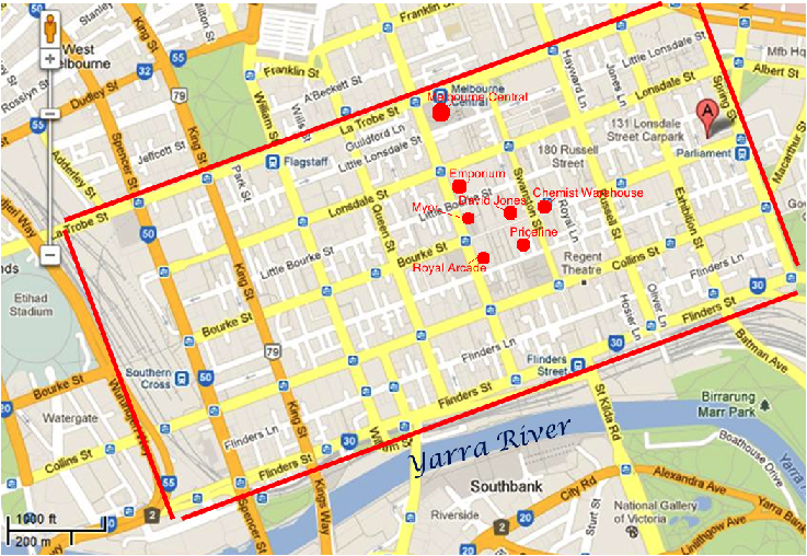 Street Map Of Melbourne City Centre Perfume Shopping in Melbourne, Australia ~ Fragrances and Cultures