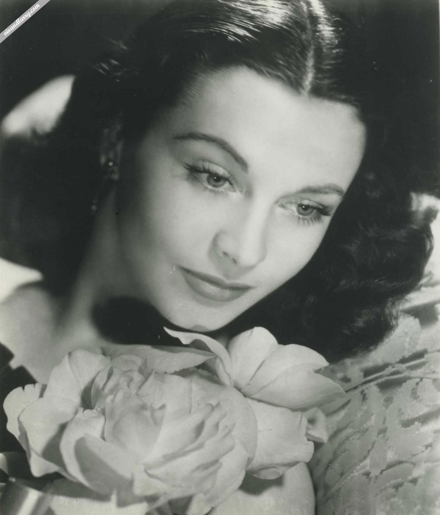 Vivien Leigh with roses