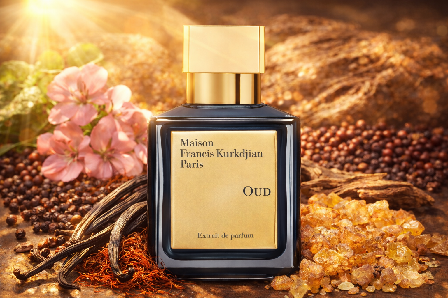 Satén, hedvábí a ryzí zlato: kolekce Oud od Maison Francis Kurkdjian