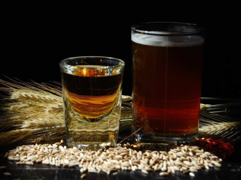 whiskey and grain