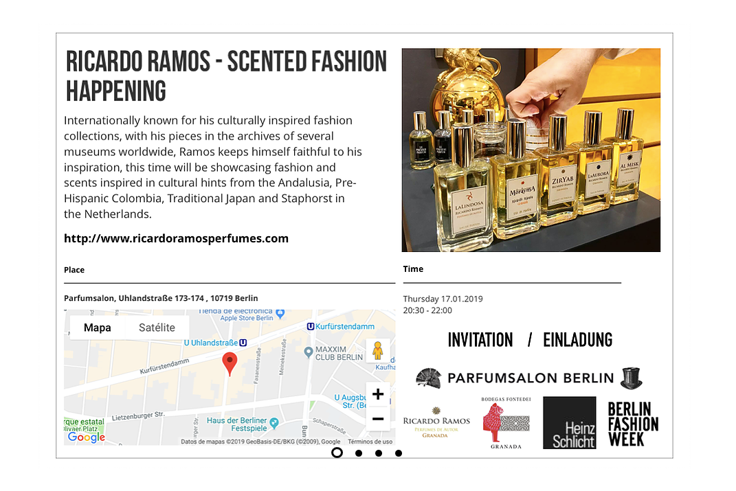 Invitation Ricardo Ramos for Fashionweek Berlin 2019