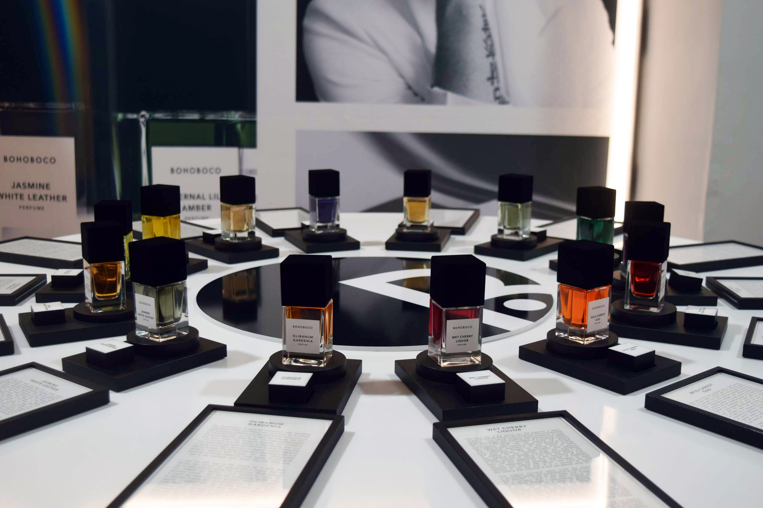 BOHOBOCO display at ScentXplore.