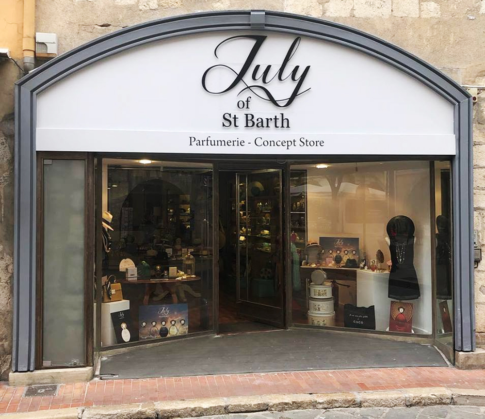 july of the st barth perfume store in grasse