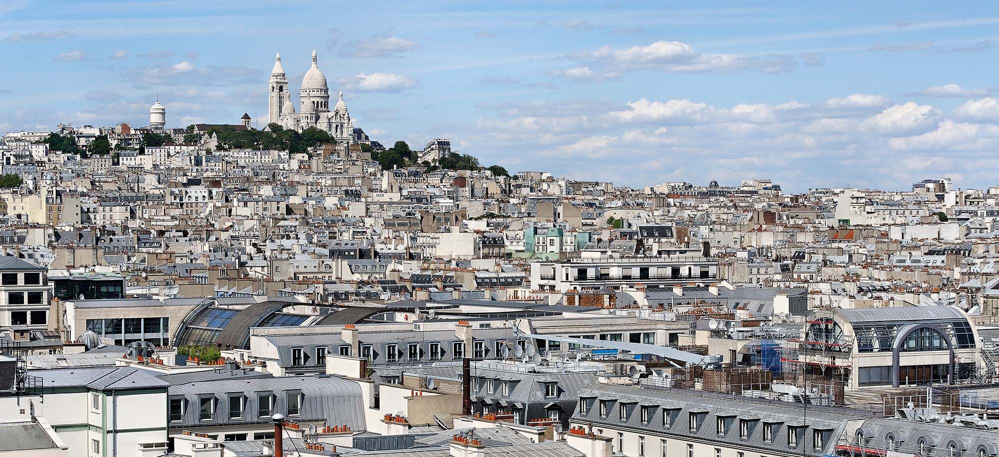 Sacré-Coeur on the hill of Montmartre.