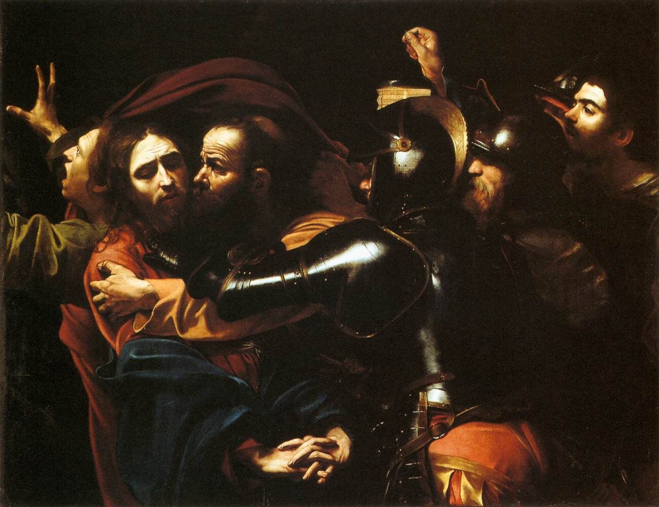 Caravaggio, The taking of Christ (Judas Kiss), 1602 