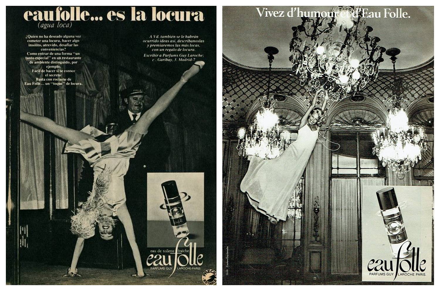 eau folle guy laroche 1978 poster