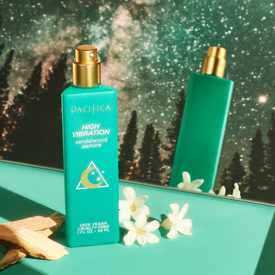 High Vibration by Pacifica flacon in ad photo