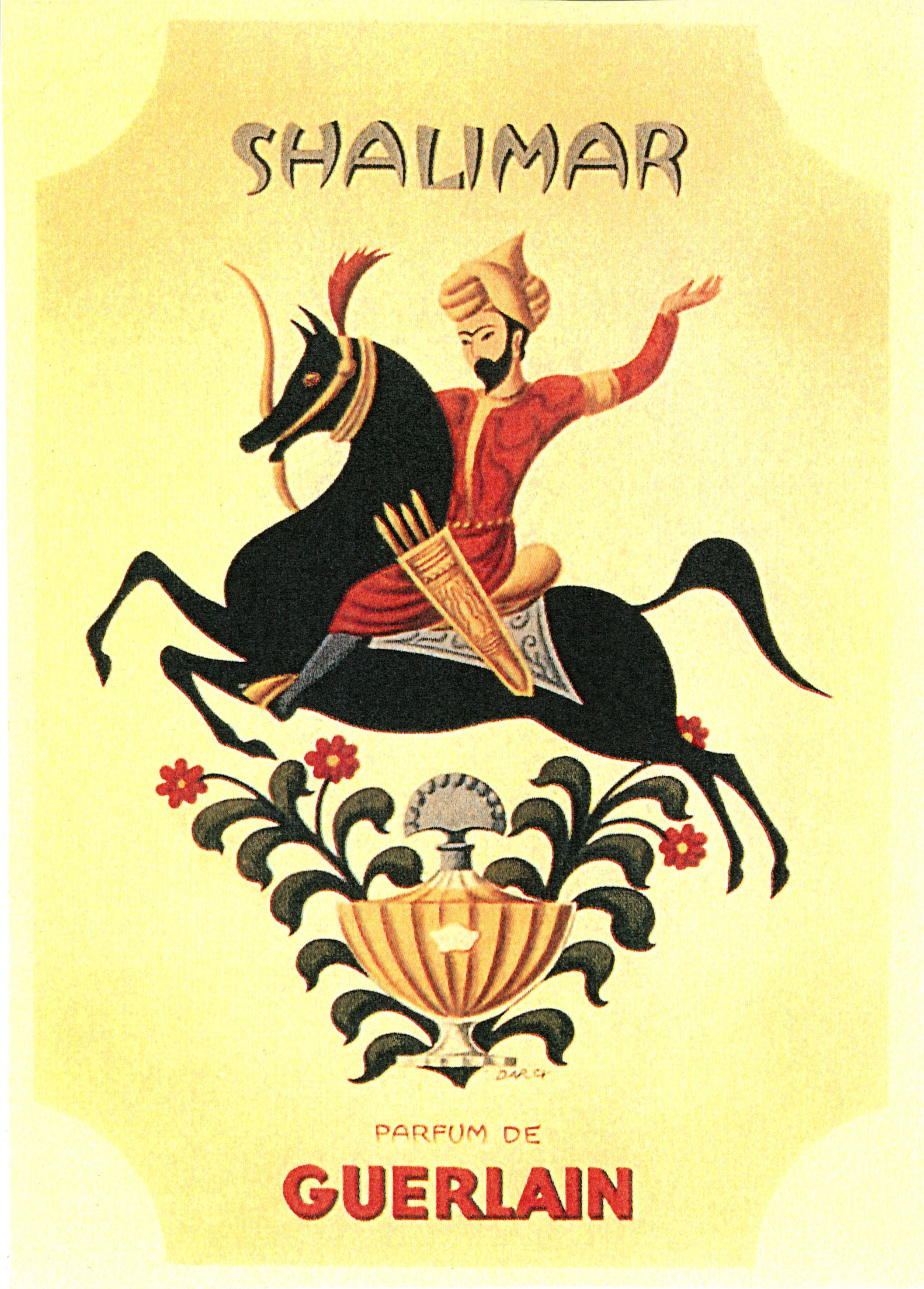 Shalimar retro ad with maharajah