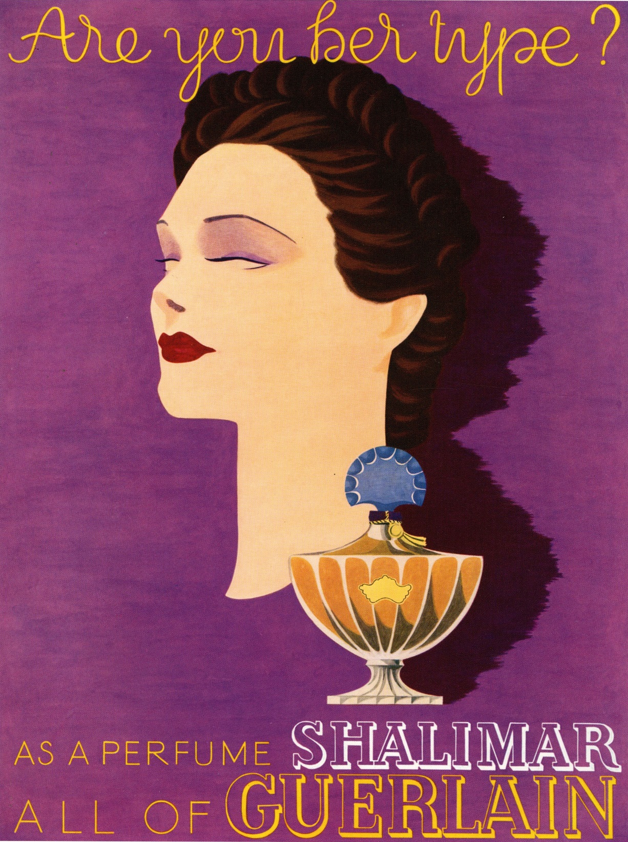 shalimar retro 1920s ad are you her type