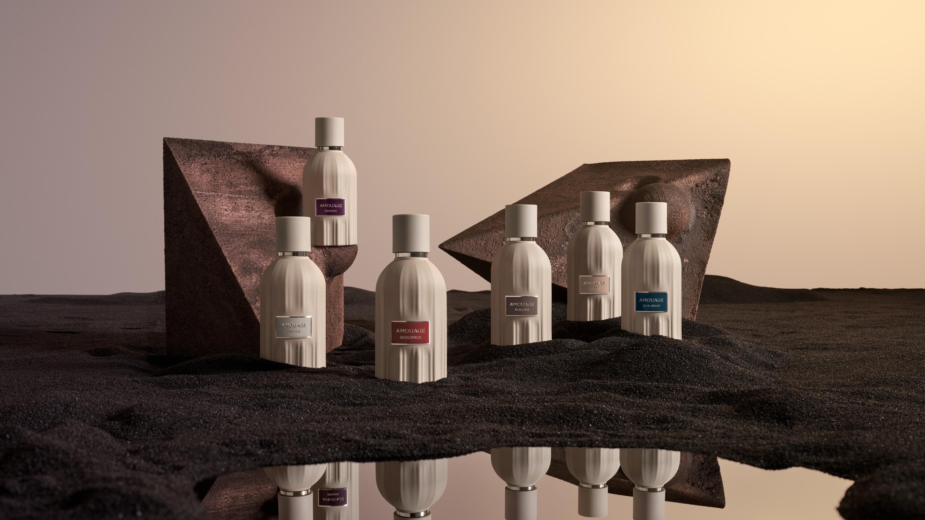Amouage rozšiřuje kolekci Essences o tři nové kreace — Line 618, Remain a Sequence inspirované — geometrií času