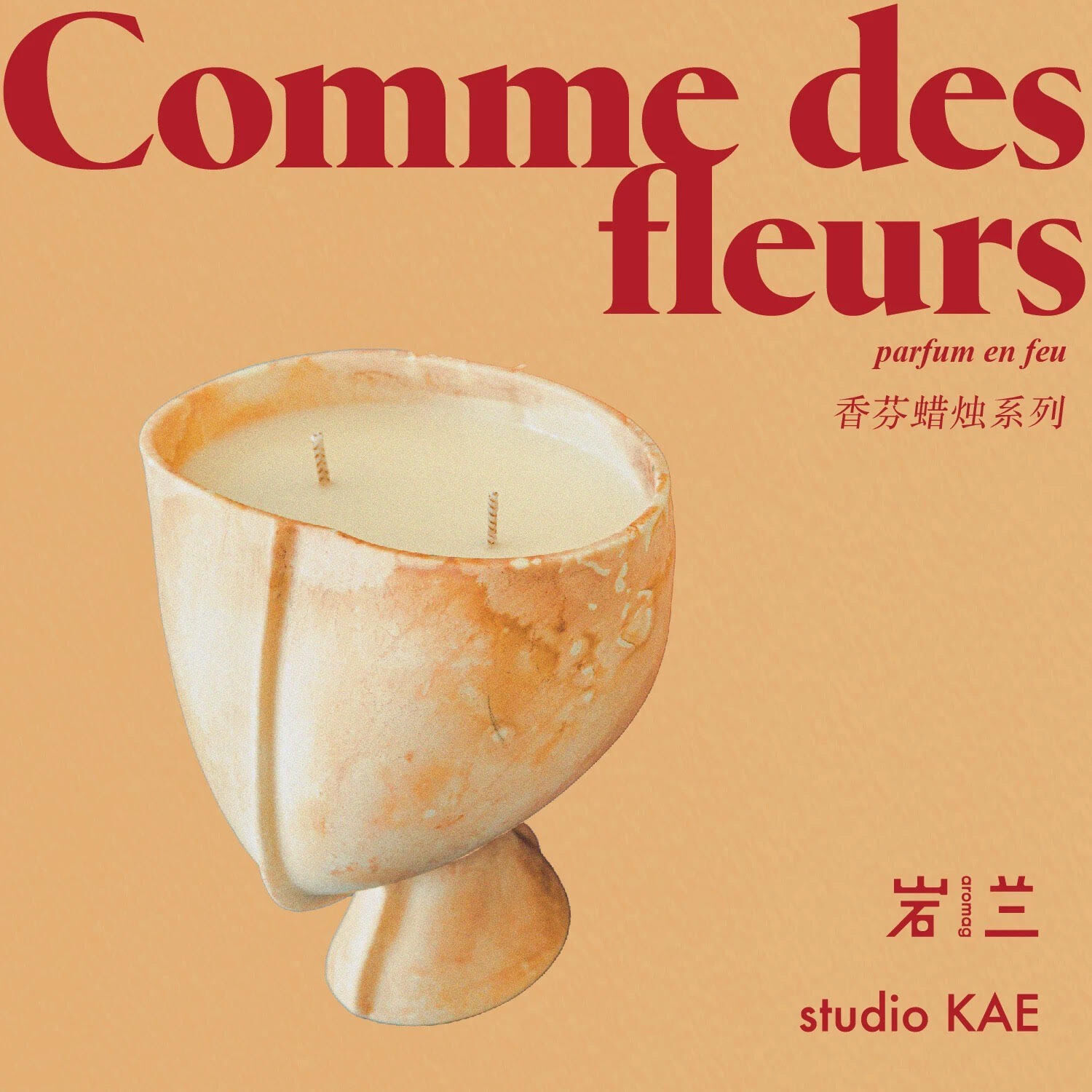 Commes des fleurs parfum en feu candles by Aromag 岩兰 