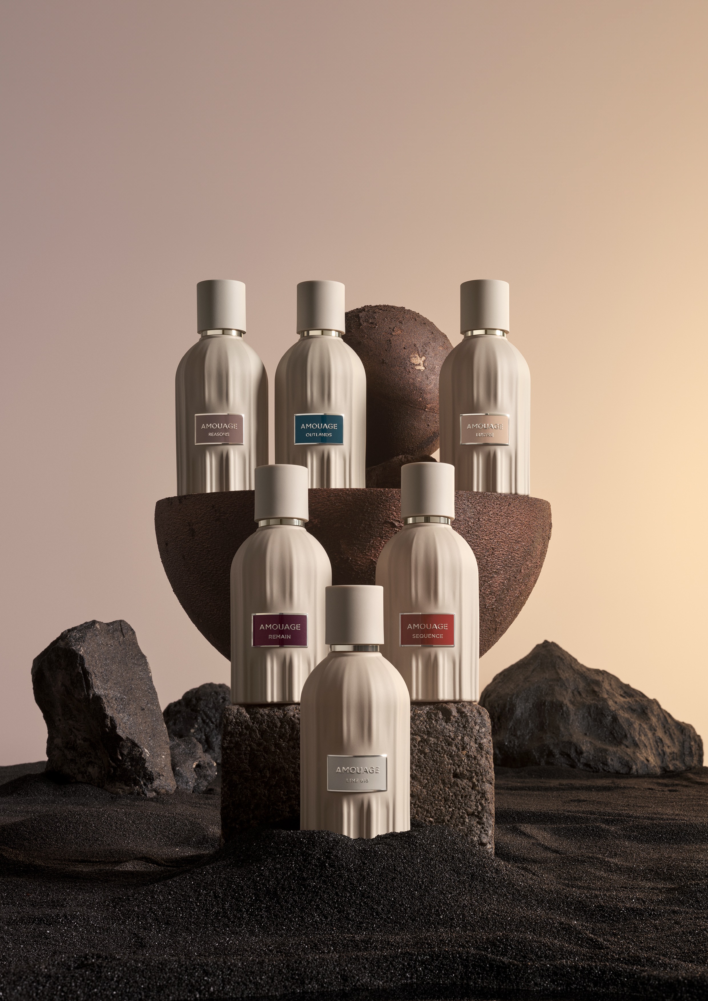 Amouage rozšiřuje kolekci Essences o tři nové kreace — Line 618, Remain a Sequence inspirované — geometrií času