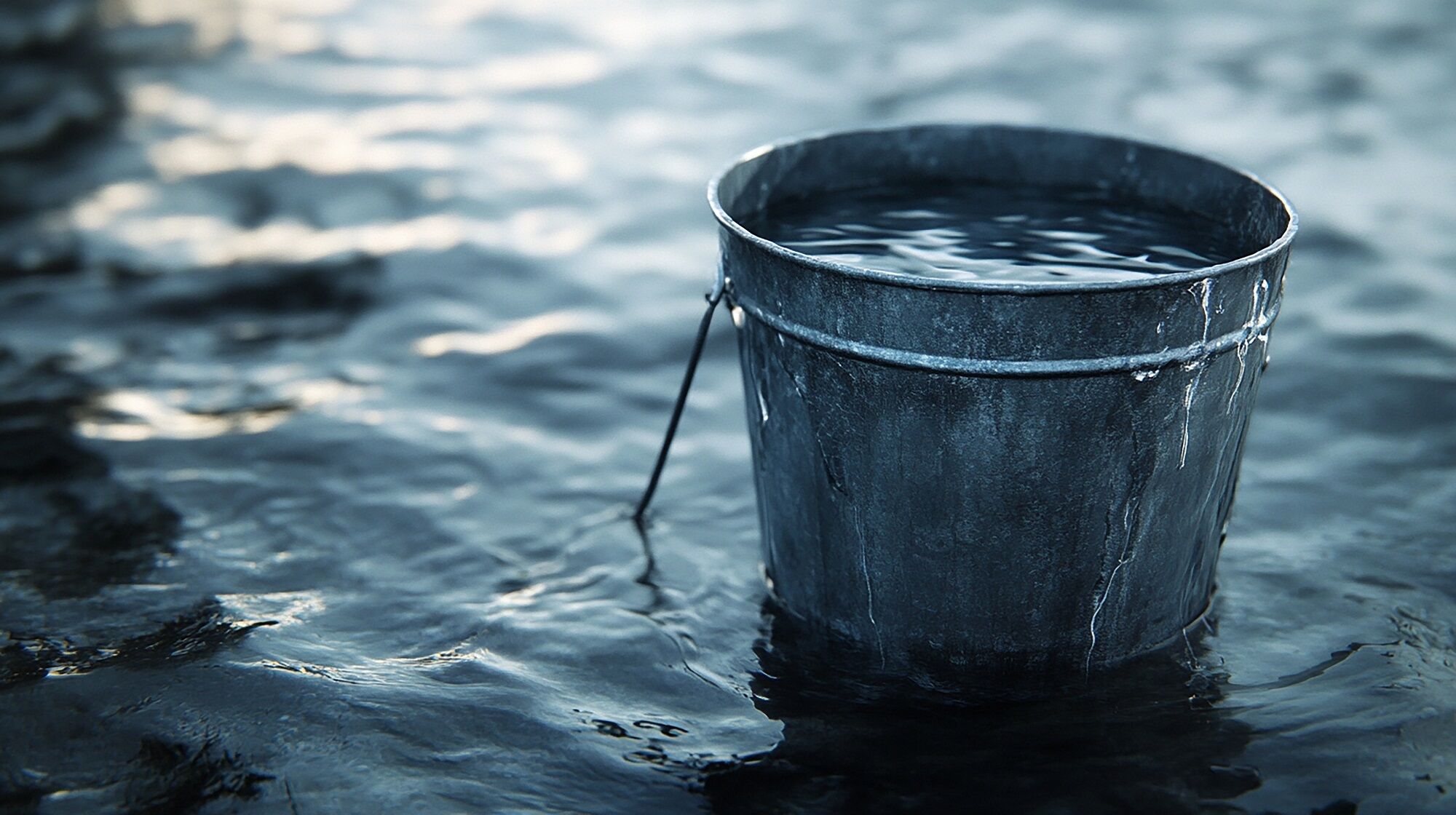 bucket of water