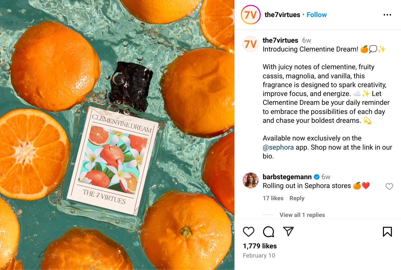 the7Virtues Insta post Clementine Dream