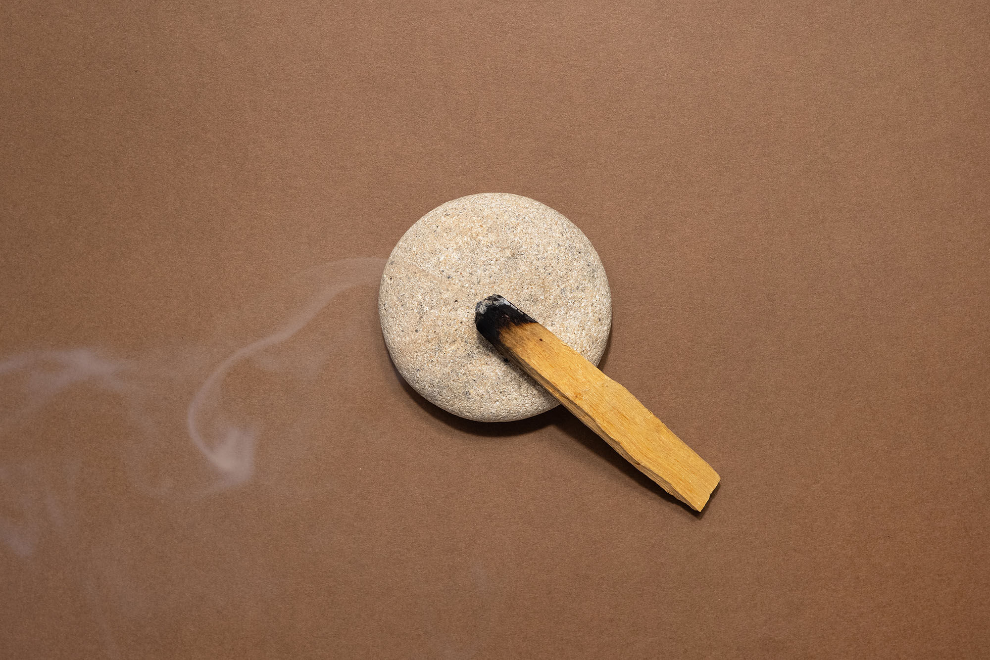Palo santo wood burning.