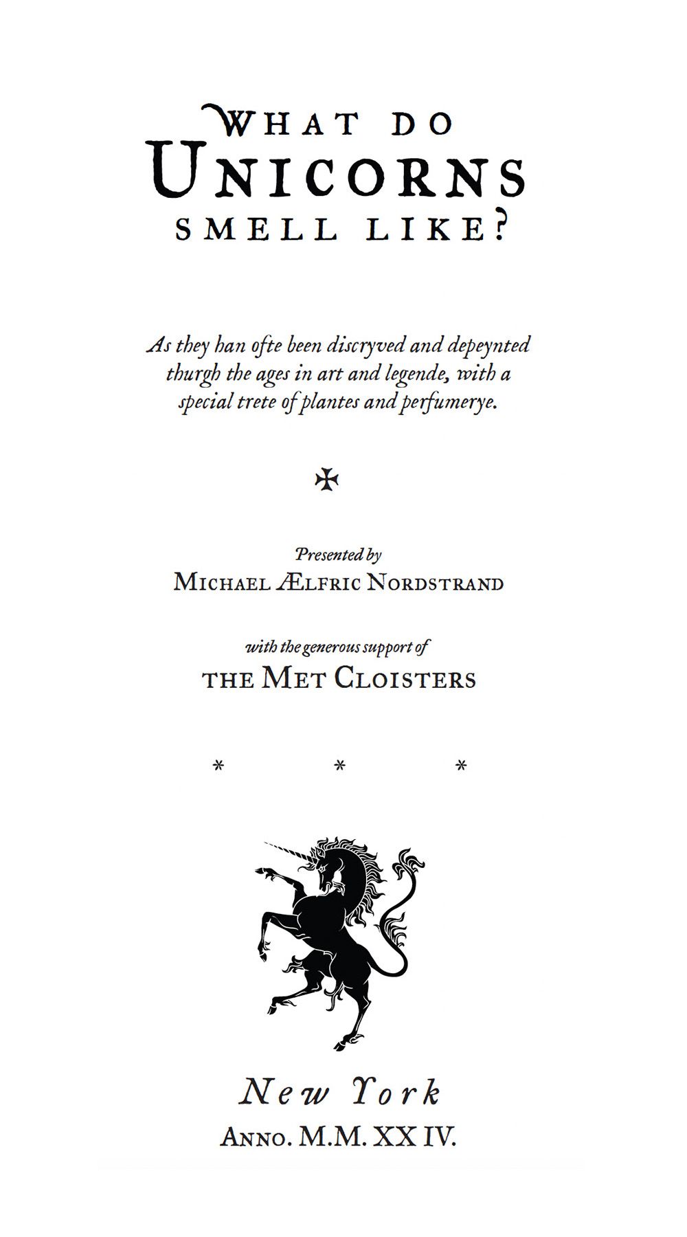 What Do Unicorns Smell Like booklet.