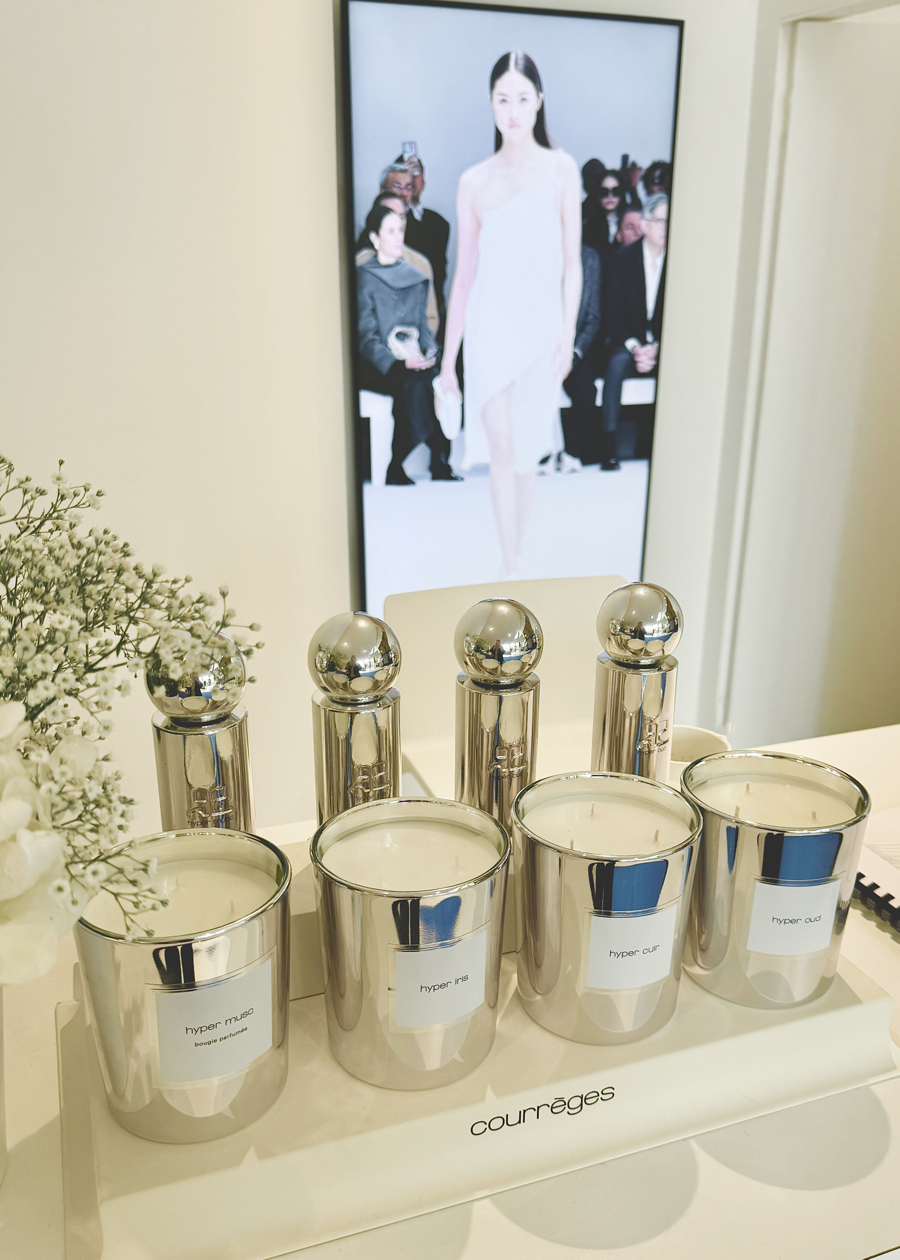 Courreges Hyper candles at the TFWA in Cannes
