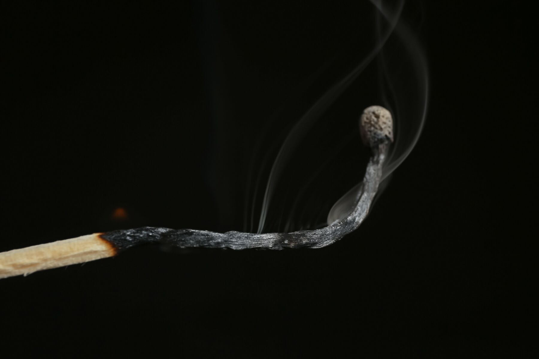 A burnt match