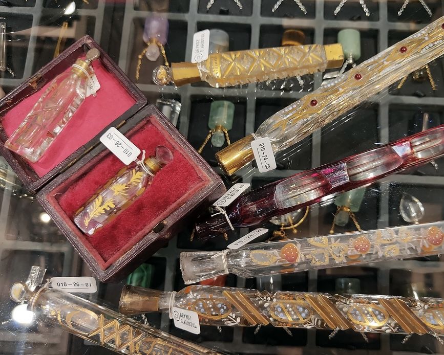 Antique Beykoz glass bottles