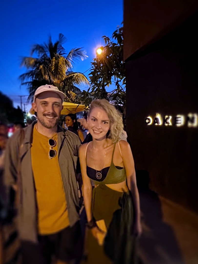 Кристофер Керриган и Дария Фессалоника на открытии бутика Oaken Lab