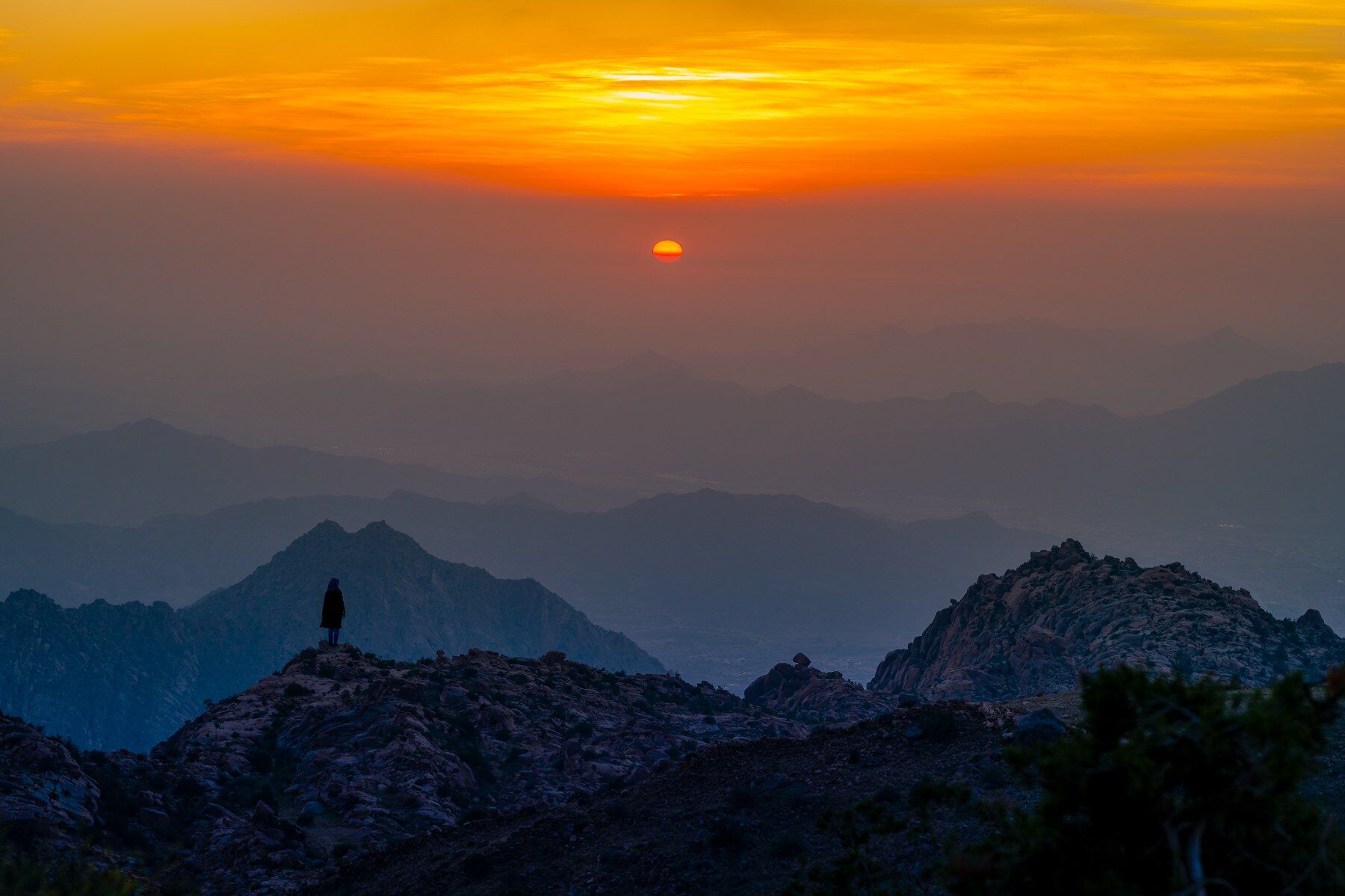 Mountains at sunset