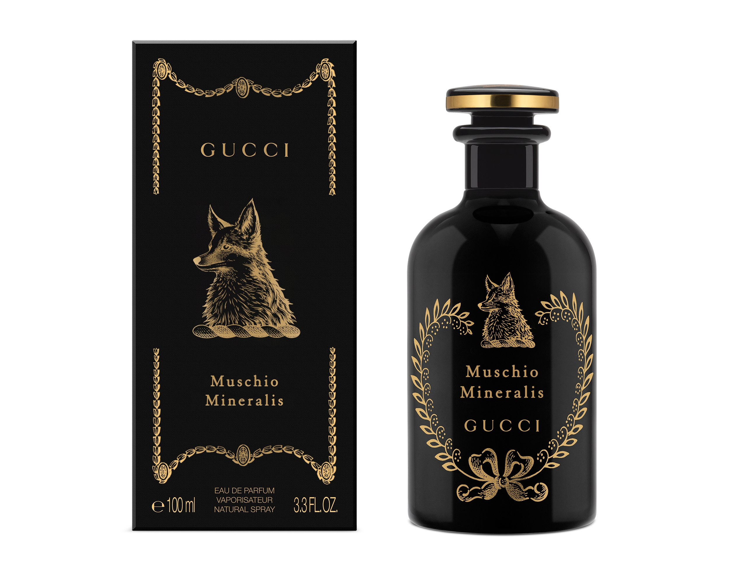 Flakon a krabička Muschio Mineralis od Gucci