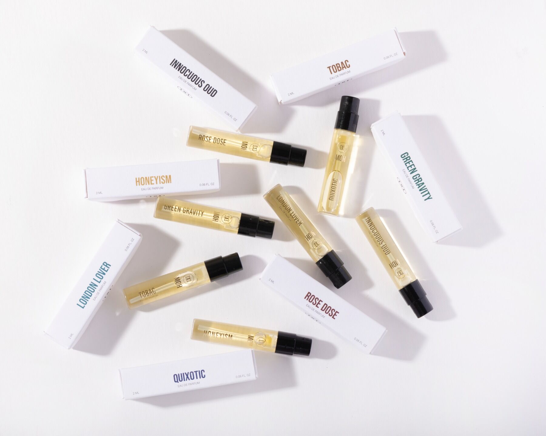 MOH samples on a white backdrop