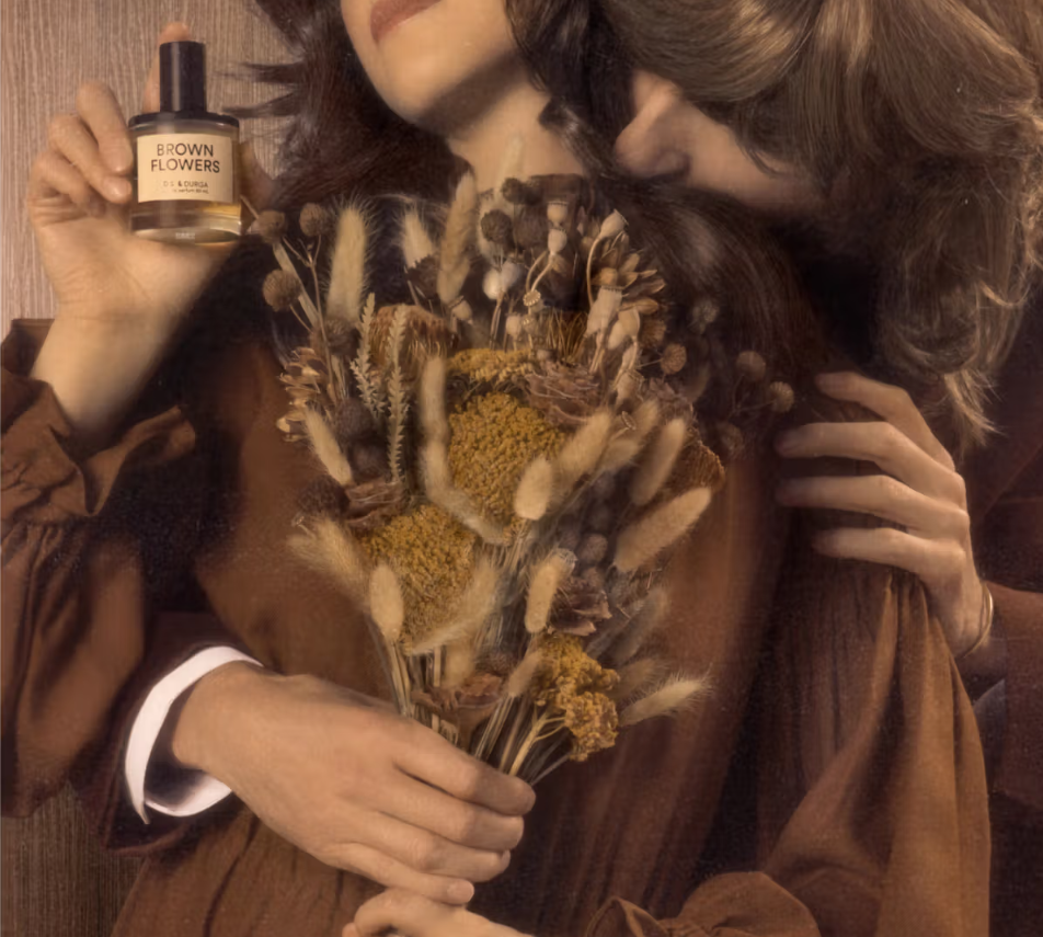 Brown Flowers by DS & Durga ad image