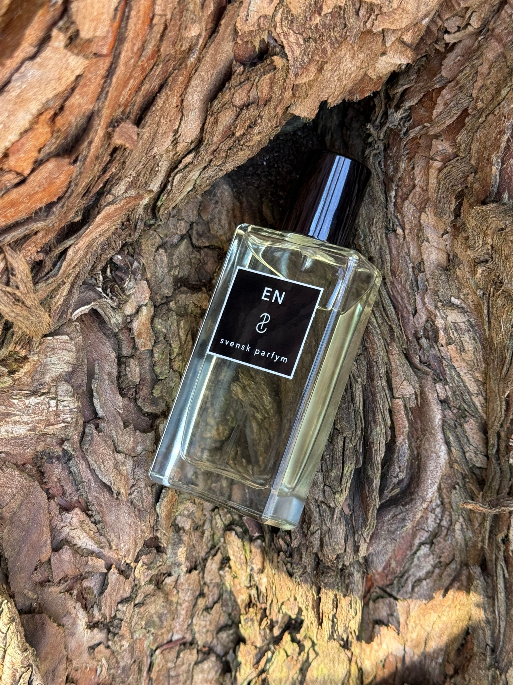 En against a tree