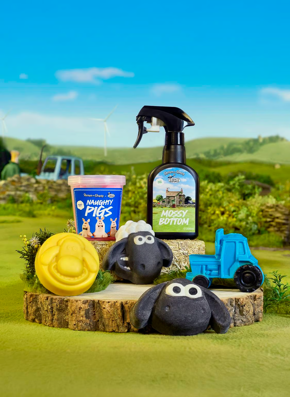Shaun The Sheep X Lush collection products