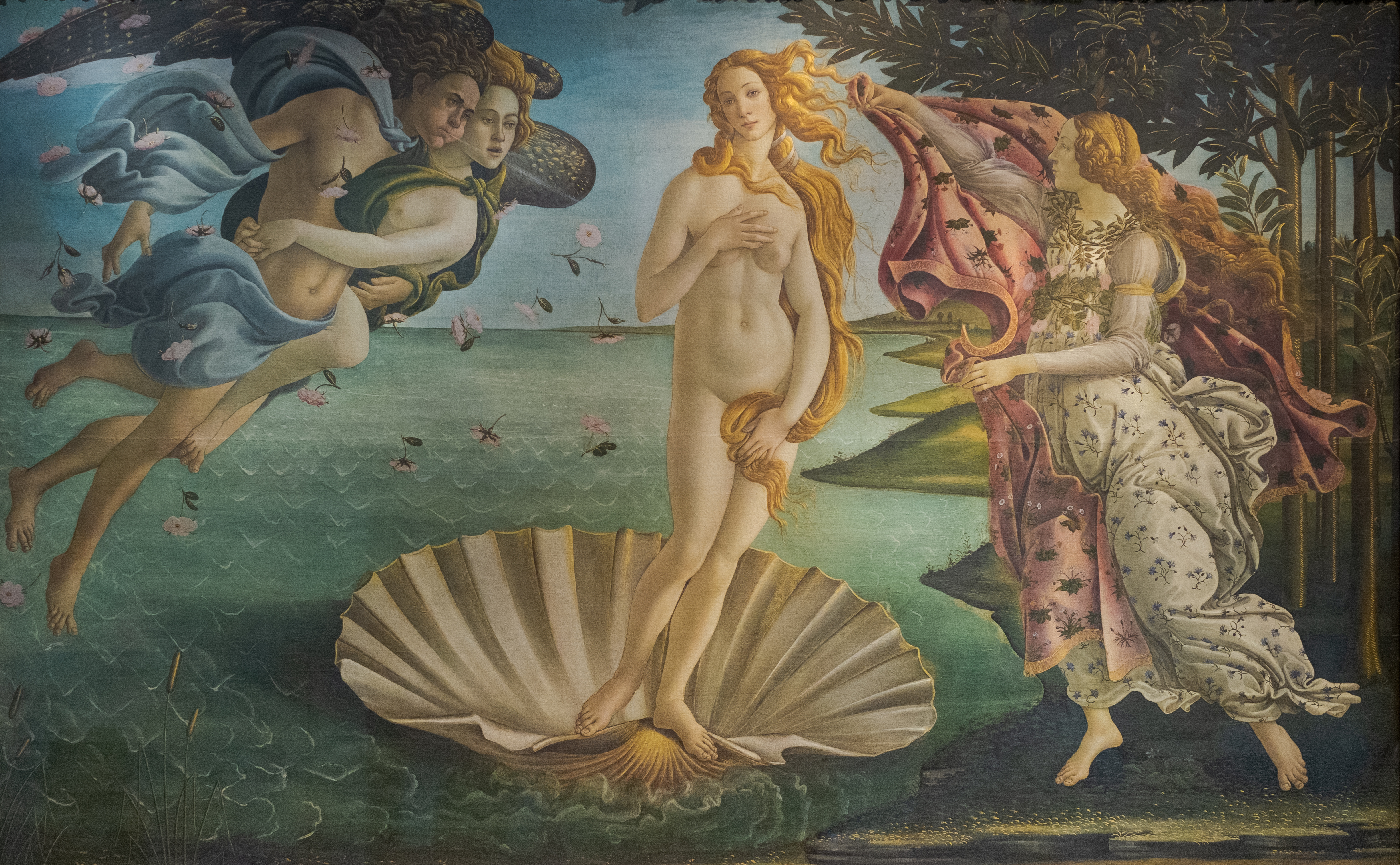 Alessandro Filipepi alias Sandro Botticelli (1445-1510), The birth of Venus, 1484-1486 circa, Tempera on canvas. Uffizi galleries, Florence, Italy