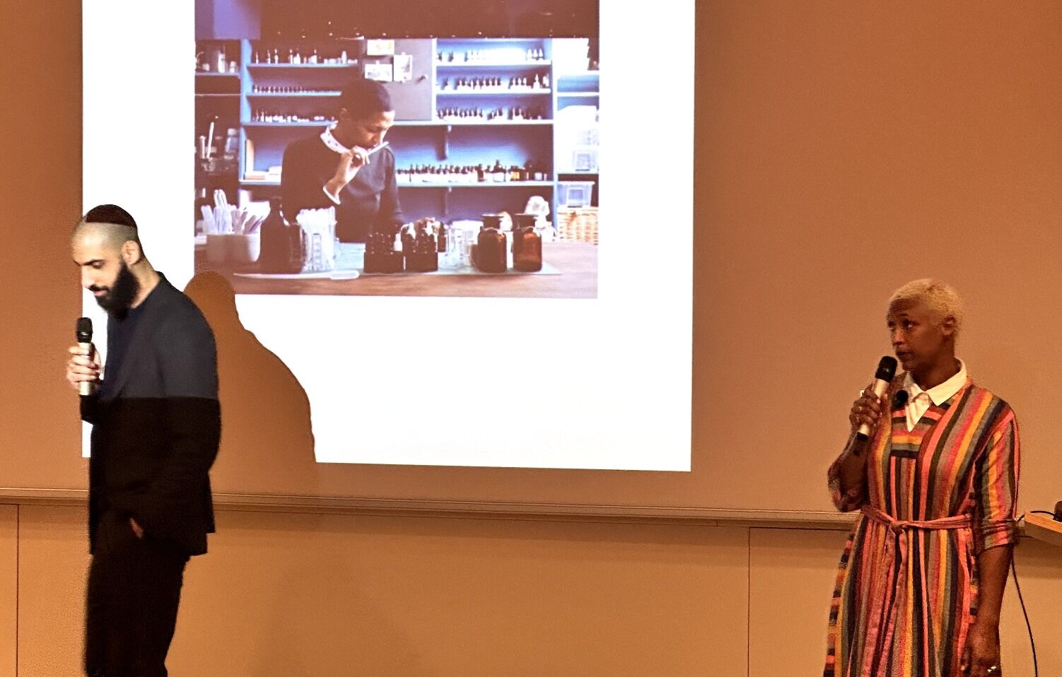 Maya Njie giving her lecture