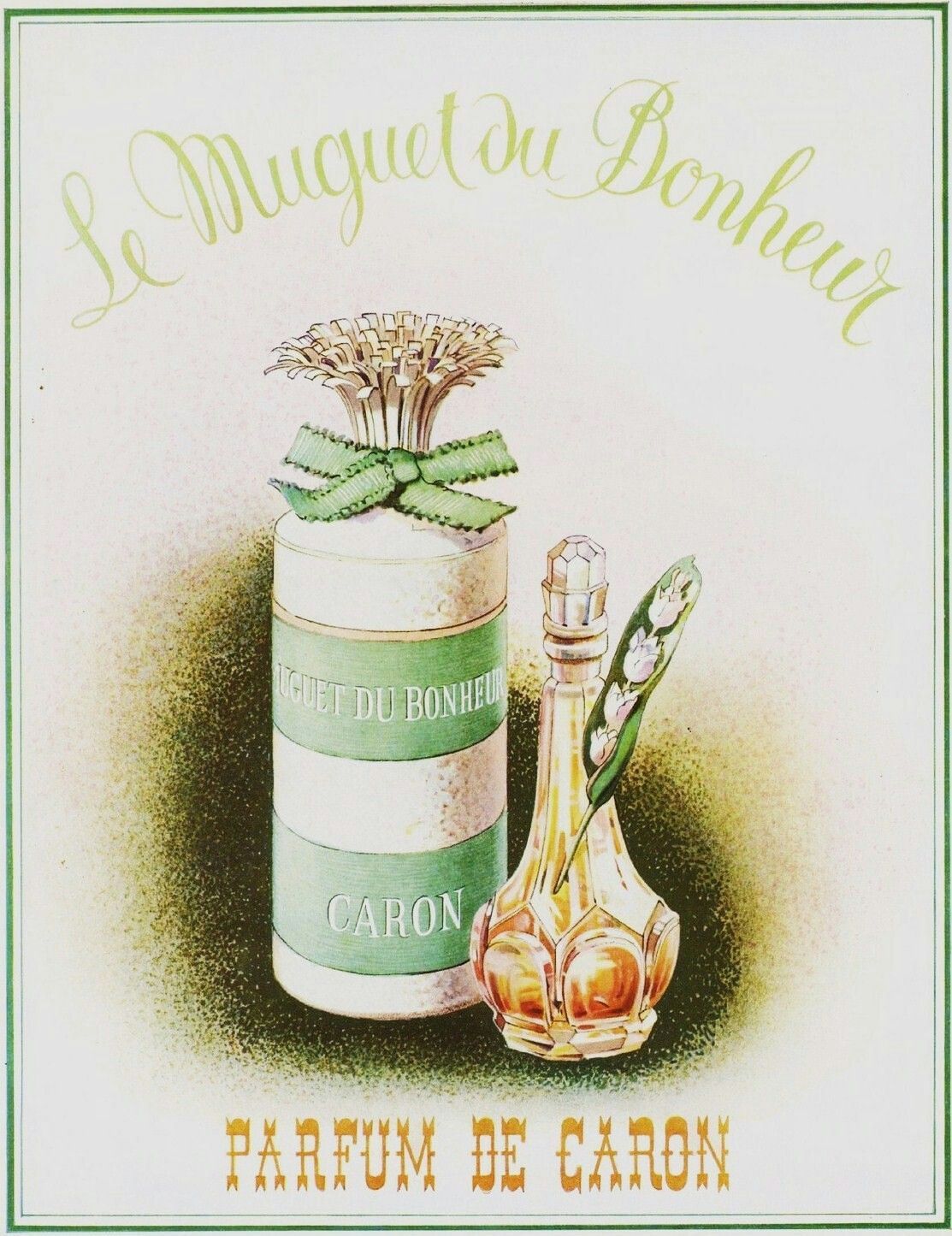 Muguet du Bonheur vintage poster