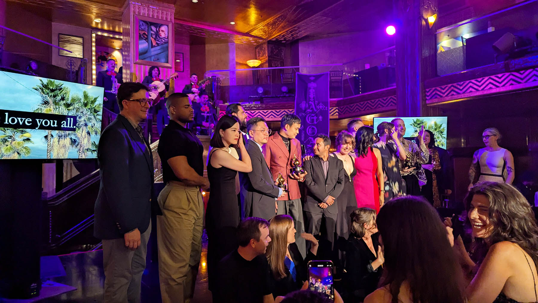 Winners at the Cicada Club in Los Angeles for the Art and Olfaction Awards.