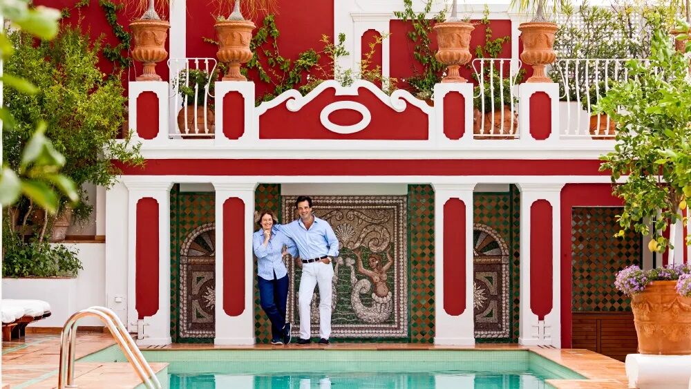 Marina Sersale & Sebastian Alvarez Murena, hotel Sirenuse