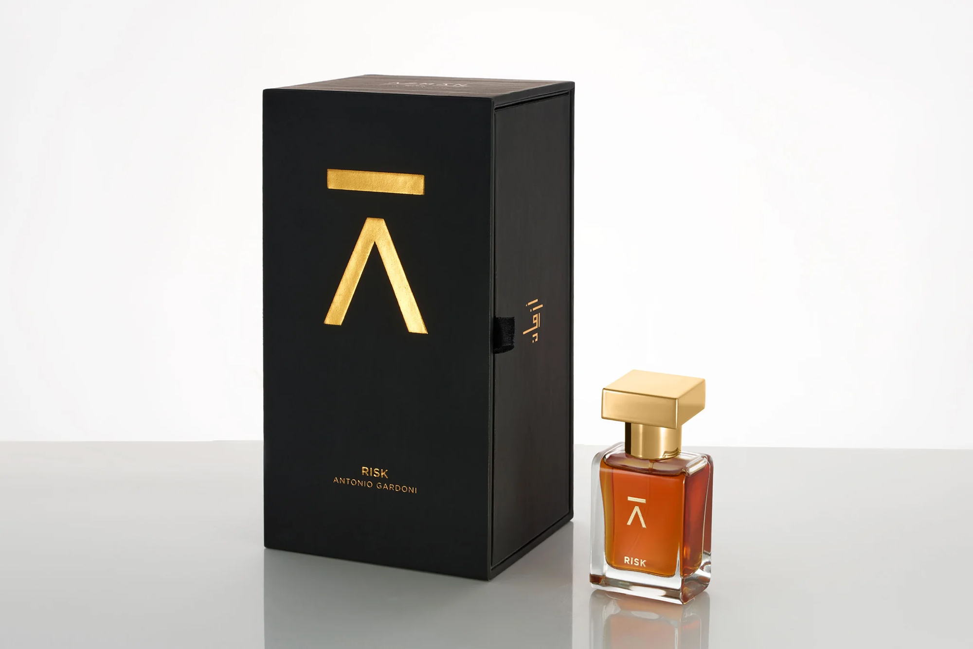 Azman Perfumes' Risk, full presentation box and bottle.