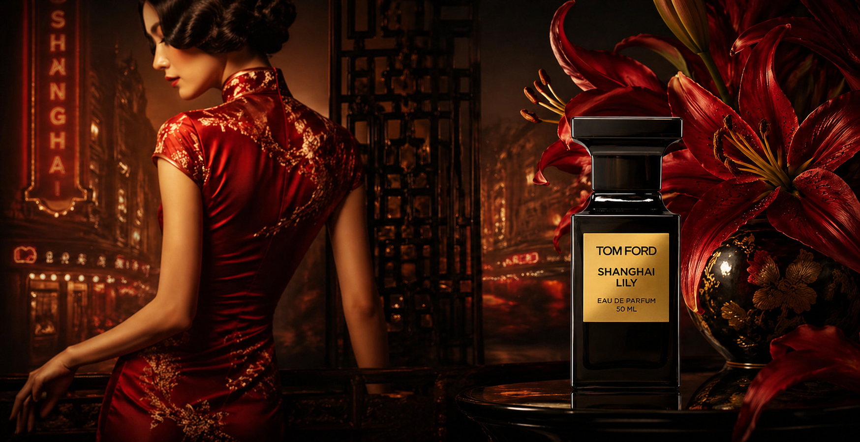 Tom Ford Shanghai Lily: Qipao Dresses, Glamour and Drama