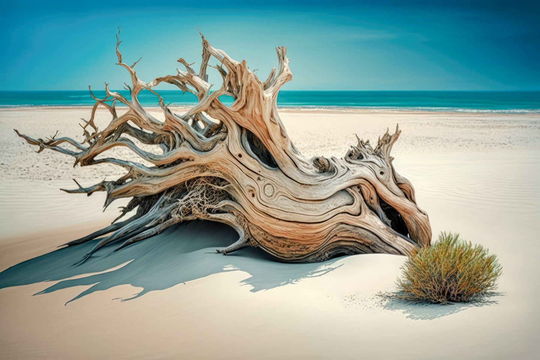 Driftwood on the beach