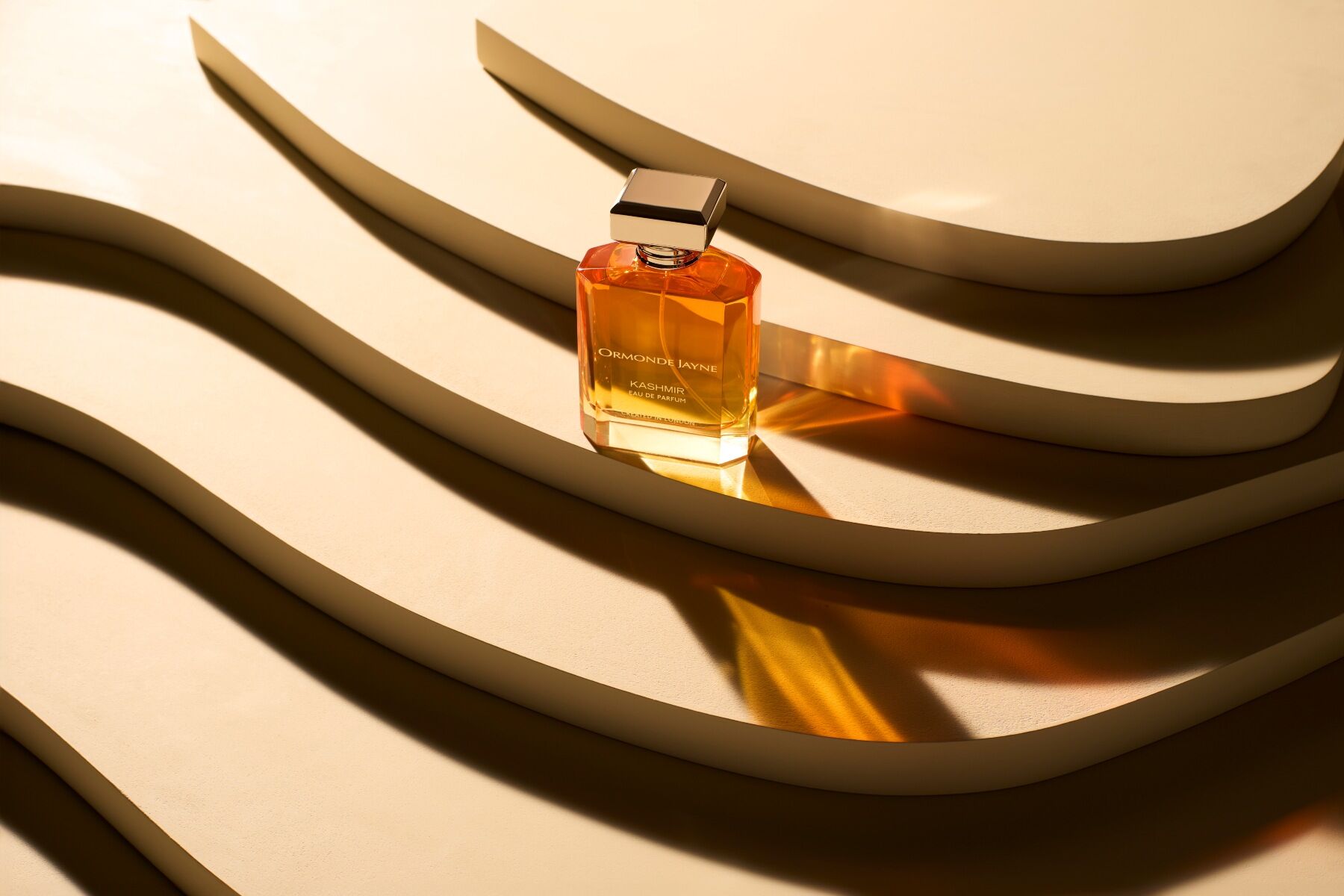 A bottle of Kashmir set amongst interesting curves and shadows