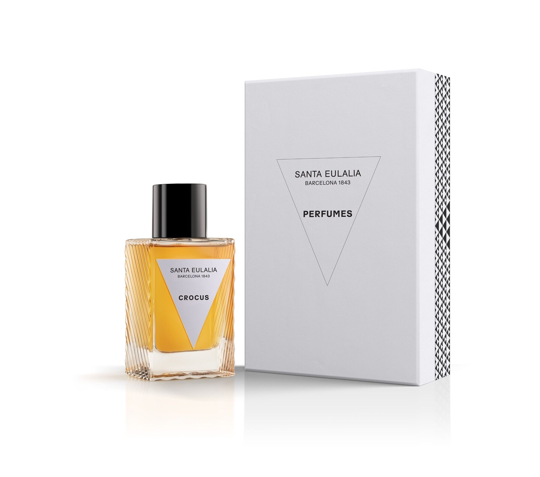 Crocus by Santa Eulalia perfume on a white background