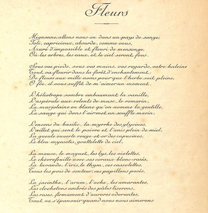 ジャン・リシュパンの詩『Les Caresses』より