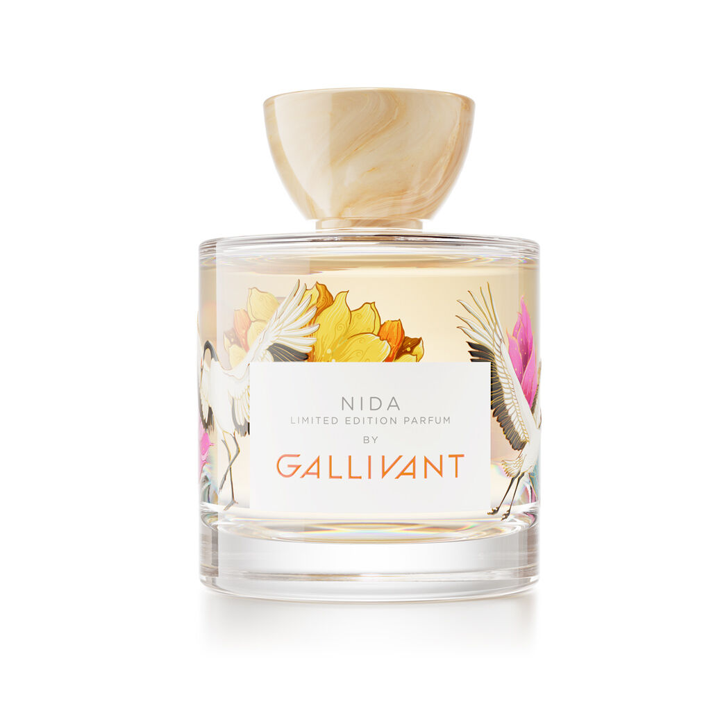 The bottle of limited edition perfume, Nida