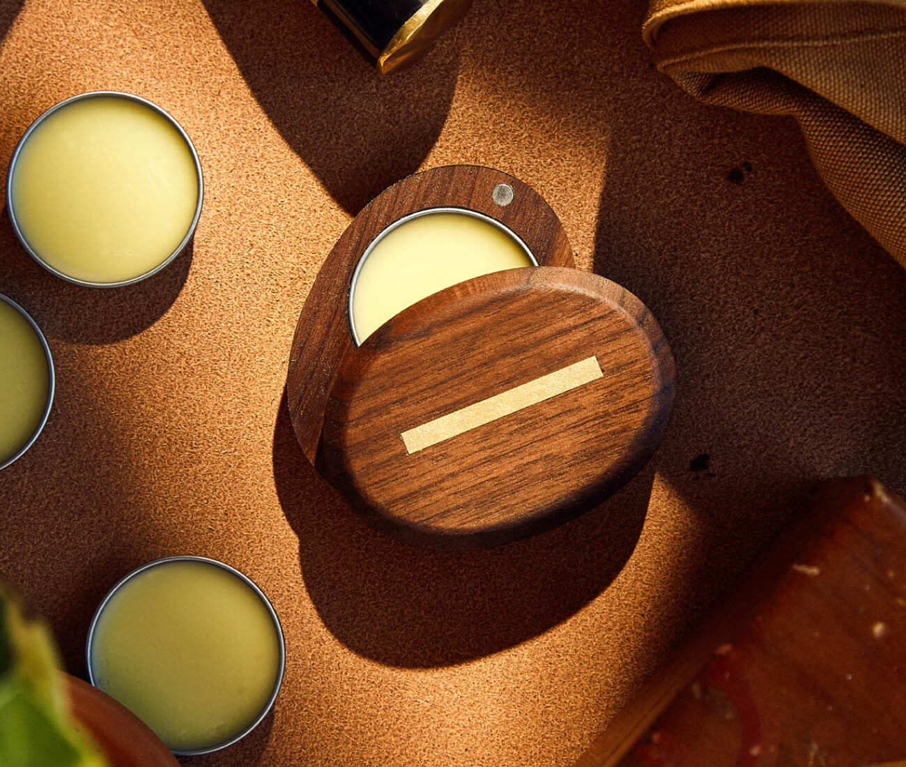 Misc. solid perfume in wooden case