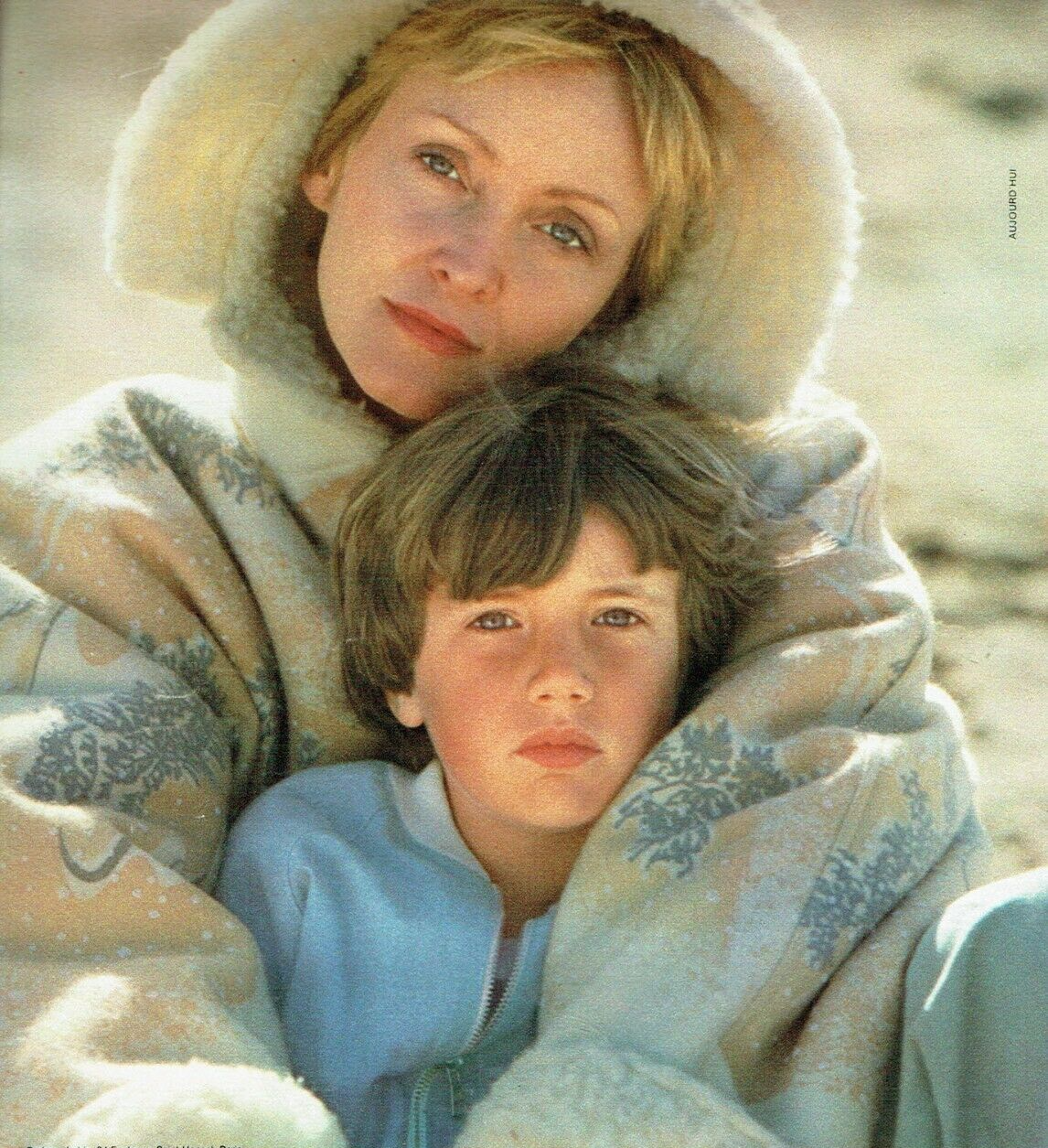 mom and son on eau neuve lubin poster
